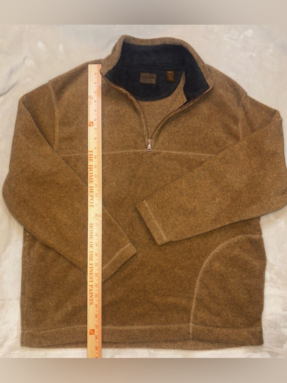 St. John's Bay Brown Half-Zip Fleece Pullover